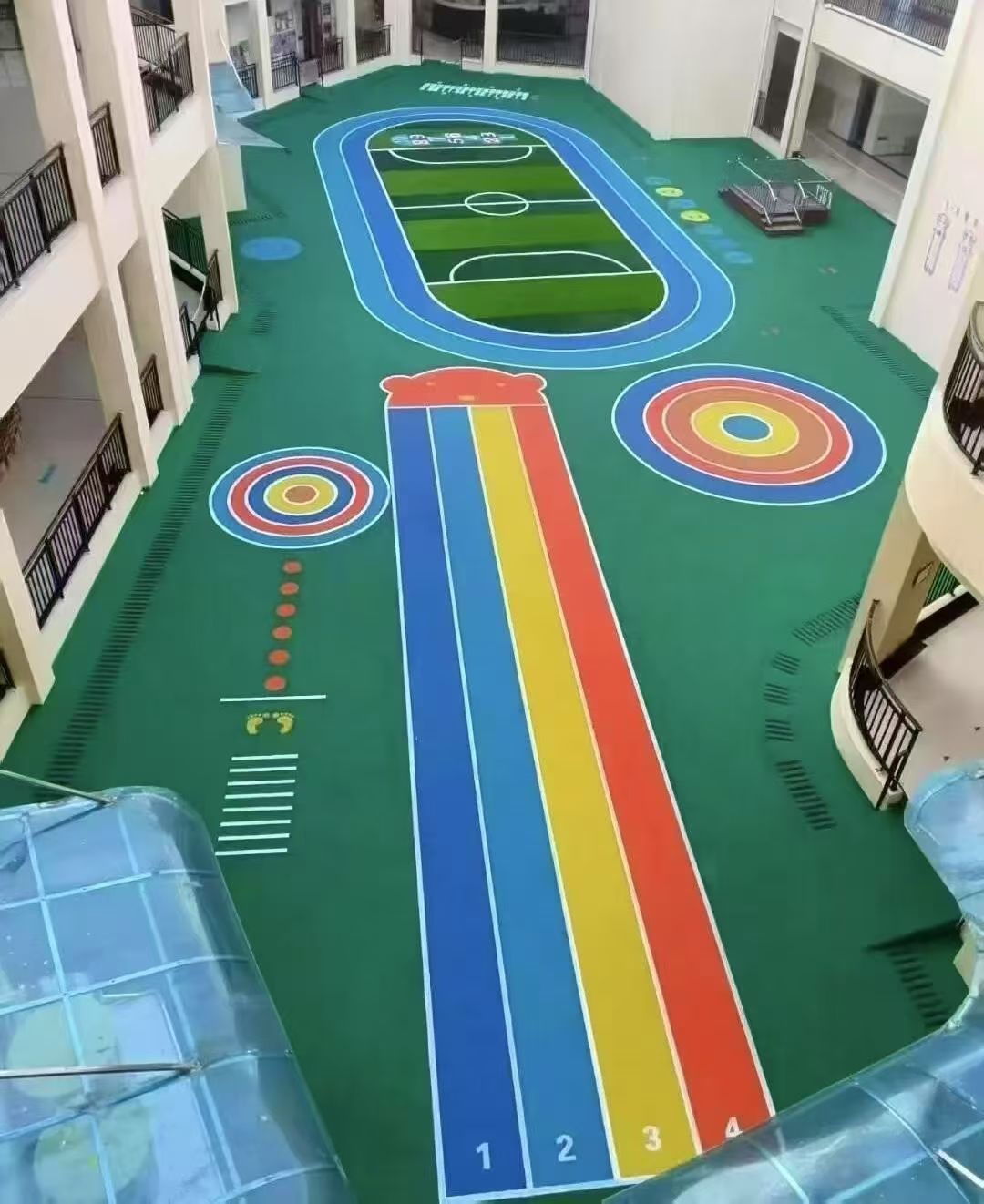 东莞市幼儿园塑胶跑道预制型跑道 - 价格
